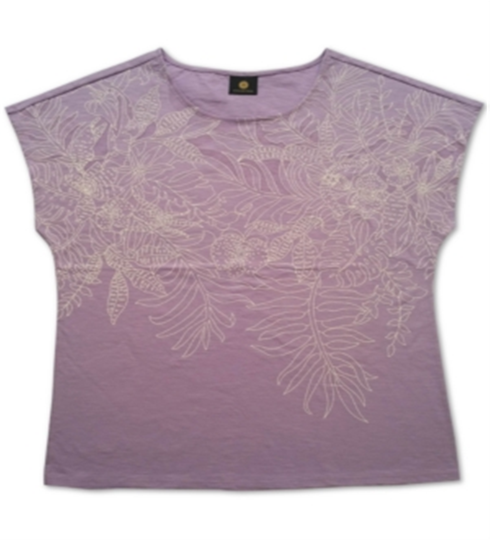 JM Collection Women's Embroidered Top Purple Size Medium