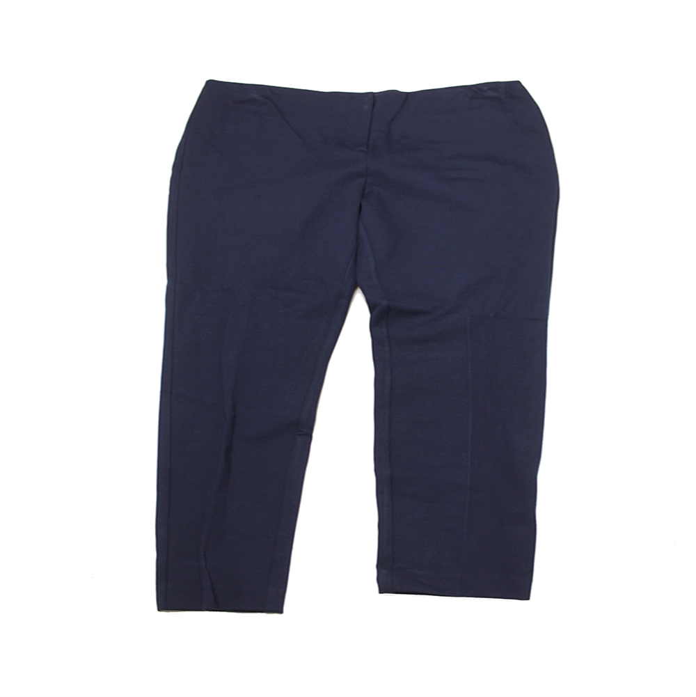 INC International Concepts Women's Modern Solid Skinny Ankle Pants Blue Size 2 Petite