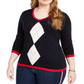 Tommy Hilfiger Women's Long Sleeve T-Shirt Sweater Blue Size 0X