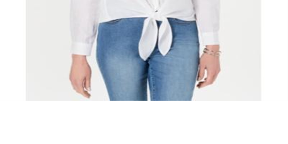 Charter Club Women's Long Sleeve V Neck Blouse Top White Size Medium