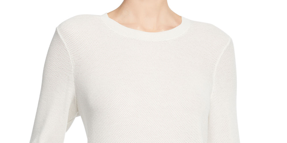 Eileen Fisher Women's Tencel Round Neck Top White Size Petite S
