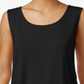 JM Collection Women's Petite Scoop-Neck Tank Top Black Size Petite S