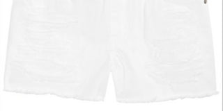 Epic Threads Big Girl's Frayed Hem Cotton Denim Shorts White Size 16