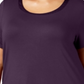 Alfani Women's Plus Satin-Trim High-Low T-Shirts Dark Fig Size 0X