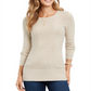 Style & Co Women's Mixed-Stitch Sweater Brown Size XX-Large