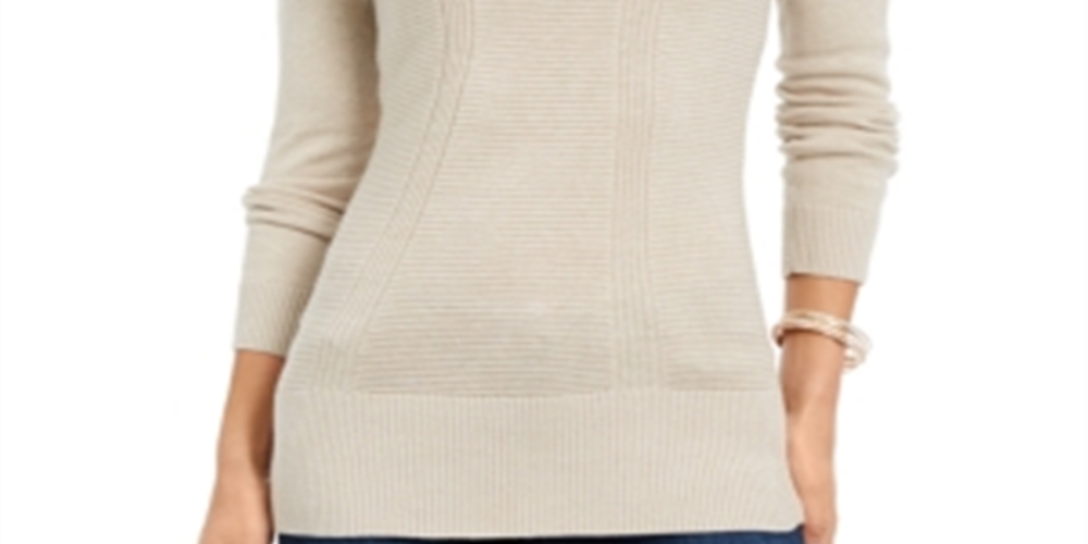 Style & Co Women's Mixed-Stitch Sweater Brown Size XX-Large