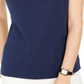 Karen Scott Women's Tipped Keyhole Tank Blue Size X-Large