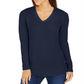 Charter Club Women's V-Neck Sweater Blue Size X-Large