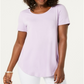 JM Collection Women's Scoop-Neck Top Purple Size Medium