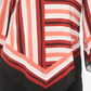 Alfani Women's Striped Poncho Top Red Size PSM