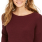 Style & Co Women's Ribbed Drop Shoulder Sweater Berry Jam Size Large