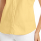 Charter Club Women's Cotton Pique Sleeveless Shirt Yellow Size 10