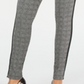 INC International Concepts Women's Glen Plaid Tummy Control High Rise Comfort Leggings Black Size Small