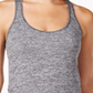 Ideology Women's Rapidry Heathe Racerback Tank Top Gray Size SM