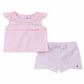 Tommy Hilfiger Girl's Angel Sleeve Casual Shorts Pink Size 6-9 Months