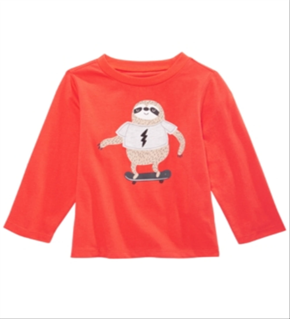 First Impressions Baby Boy's Sloth Print Cotton T-Shirt Red Size 3-6 Months