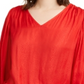 Alfani Women's Banded Hem Blouson Top Red Size X-Large