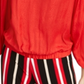 Alfani Women's Banded Hem Blouson Top Red Size X-Large