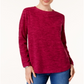 Karen Scott Women's Space Dye Microfleece Top Magenta Size Small