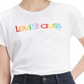 Levi's Women's Perfect Cotton Logo T-Shirt Rounded Logo White Size Medium