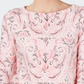 Charter Club Women's Pima Cotton Button Shoulder Printed Top Pink Size Petite Medium
