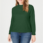 Karen Scott Women's Long Sleeve Crew Neck Sweater Green Size Small