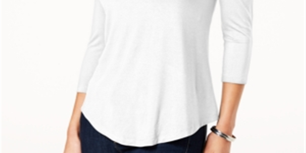 JM Collection Women's Cold Shoulder Top White Size Small