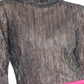 Rachel Roy Women's Metallic Pleated Turtleneck Top Gray Size Large