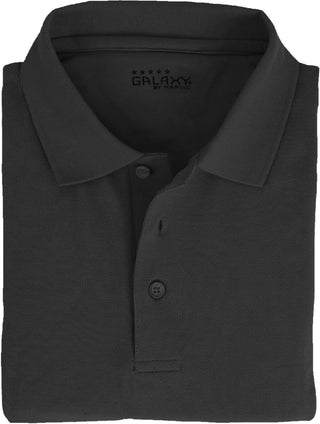 Authentic Galaxy Men's Short Sleeve Polo Shirt Black Size Medium