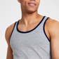 Sun + Stone Men's Dyan Sleeveless Contrast Trim Tank Gray Size Large