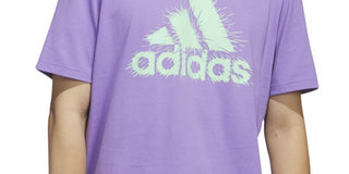adidas Men's Short Sleeve Logo Graphic T Shirt Purple Size Small
