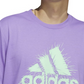 adidas Men's Short Sleeve Logo Graphic T-Shirt Purple Size XX-Large