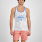 Sun + Stone Men's Surf Shop Regular Fit Graphic Tank Blue Size Large