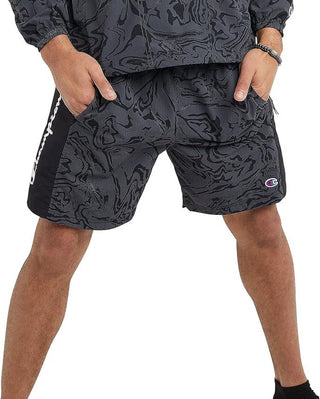 Champion Men's Printed Hybrid Water Resistant 7 Shorts Black Size X-Large