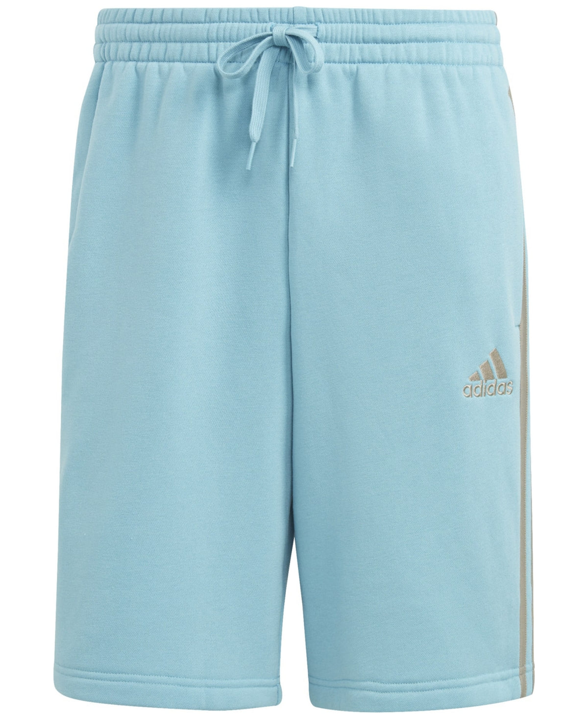 adidas Men's 3 Stripes 10 Fleece Shorts Blue Size X-Large