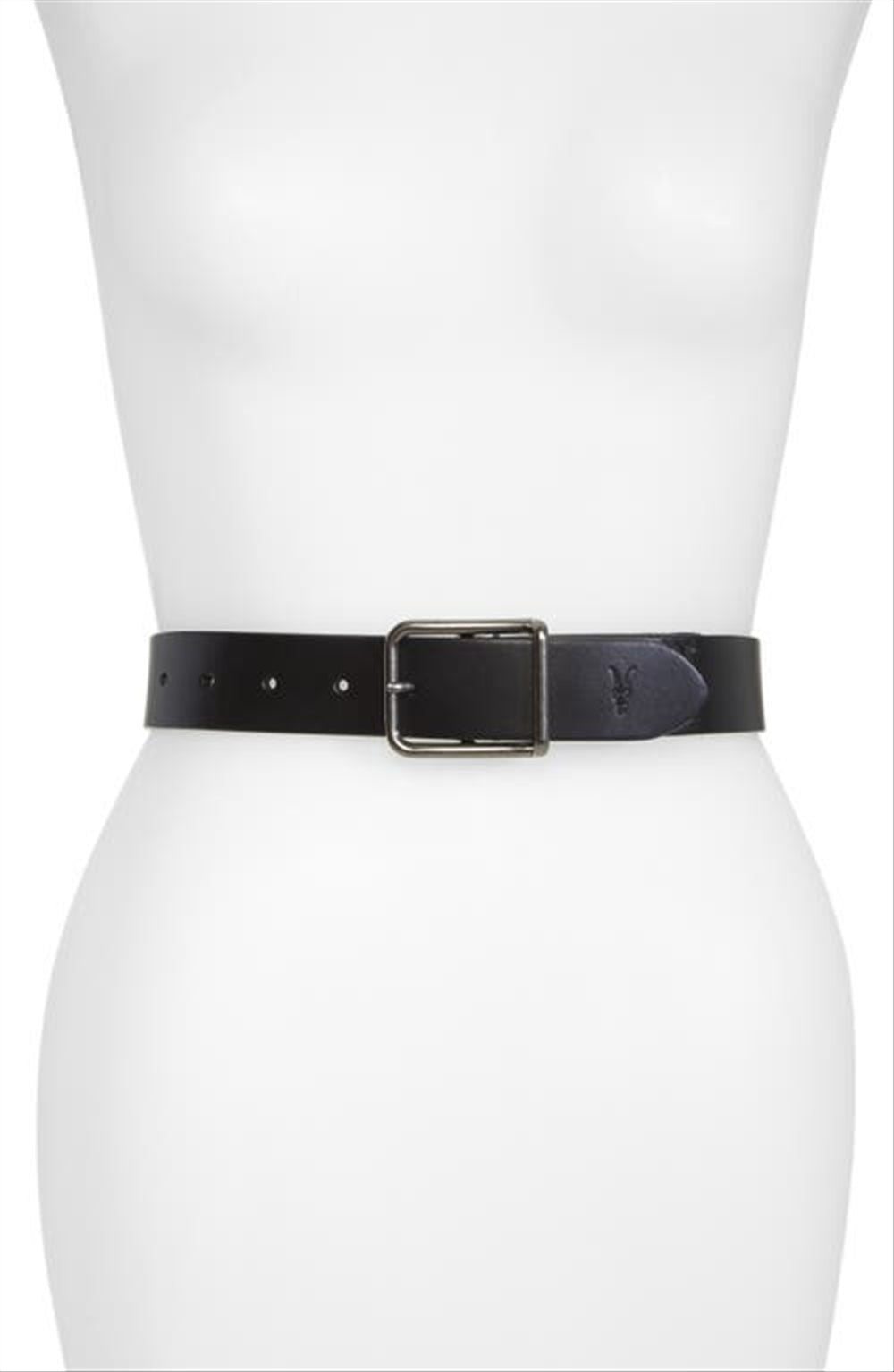 AllSaints Women's Leather Belt Black Size 38