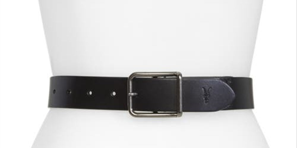 AllSaints Women's Leather Belt Black Size 38