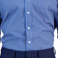 Club Room Men's Regular Fit Ditto Plaid Dress Shirt Blue Size 15X34X35