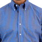 Club Room Men's Regular Fit Ditto Plaid Dress Shirt Blue Size 15X32X33