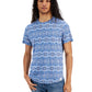 Sun + Stone Men's Regular Fit Geo Print T Shirt Blue  Size Medium