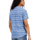Sun + Stone Men's Regular Fit Geo Print T Shirt Blue  Size Medium