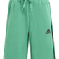 adidas Men's 3 Stripes 10 Fleece Shorts Green Size X-Large