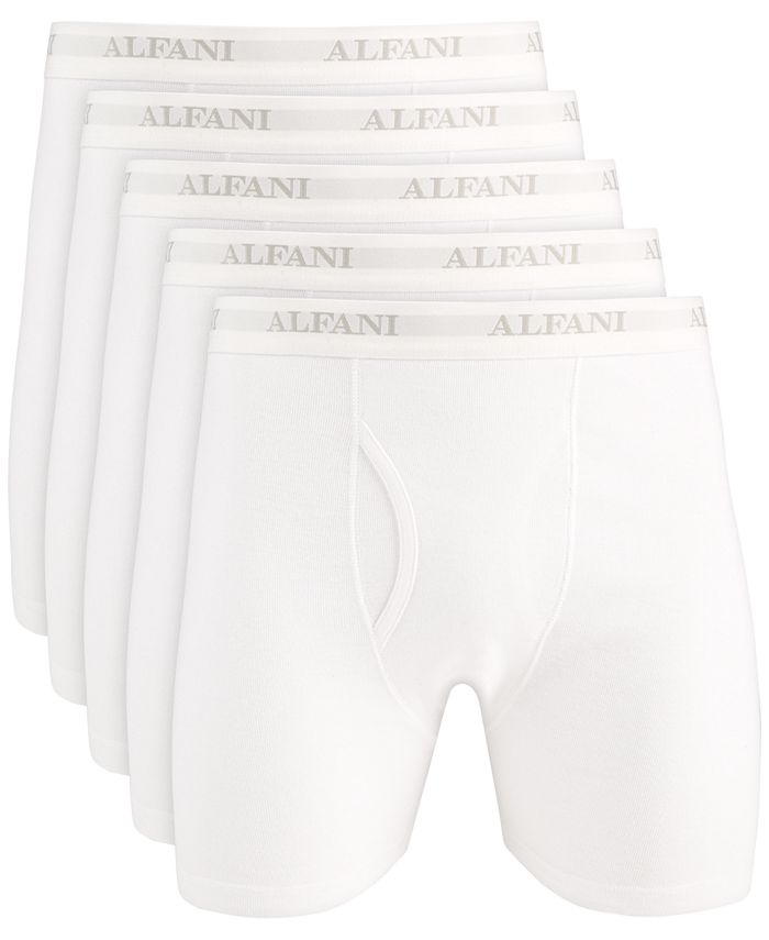 Alfani Men's 5 Pk Boxer Briefs White Size Small