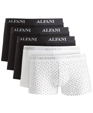 Alfani Men's 5 Pk Moisture Wicking Trunks Black Size Large