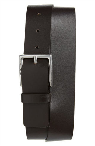 Hugo Boss Men's Rummi Leather Belt Brown Size 32