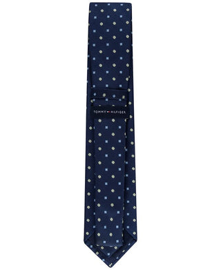 Tommy Hilfiger Men's Classic Floral Medallion Neat Tie Blue Size Regular