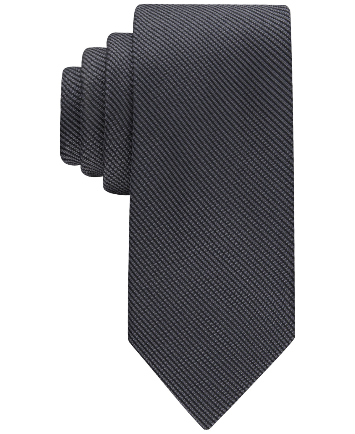 Calvin Klein Men's Striped Solid Tie Black Size Regular