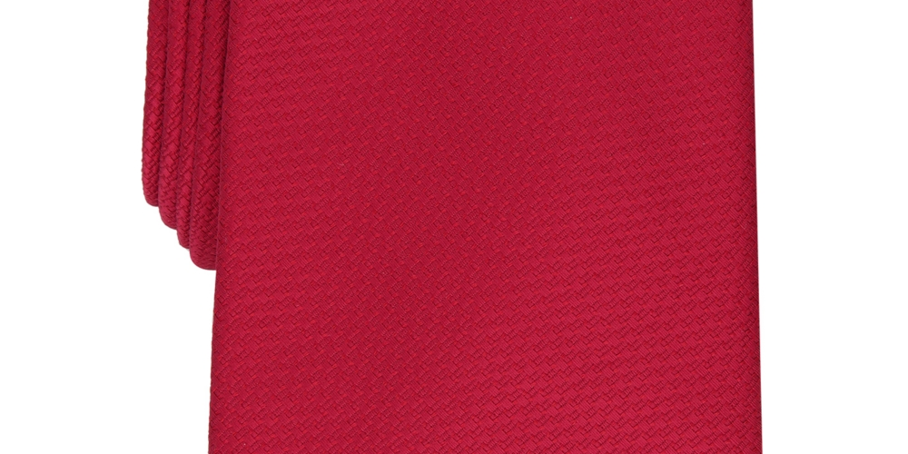 Club Room Men's Holt Solid Tie Red Size Regular