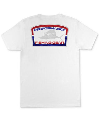 Columbia Men's Pfg Classic Fit Sailfish Logo Graphic T Shirt White Size Small