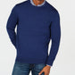 Club Room Men's Solid Crew Neck Merino Wool Blend Sweater Blue  Size Large